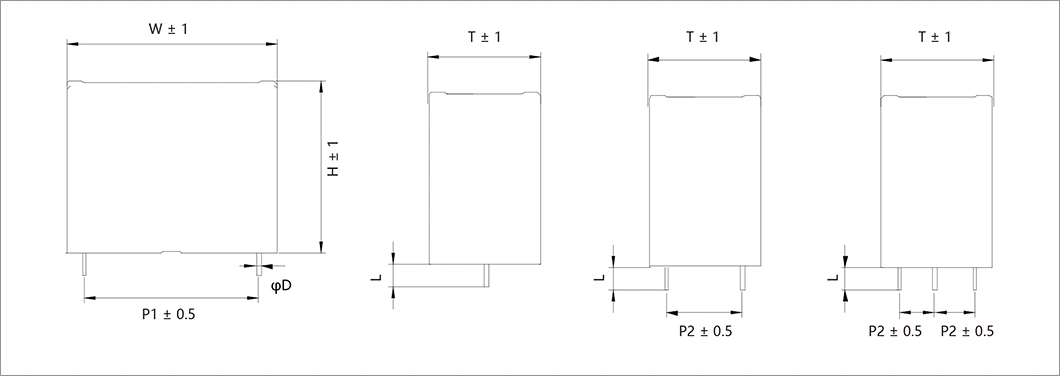 Plastic Rectangular DC Link Film Capacitor for Solar Inverter